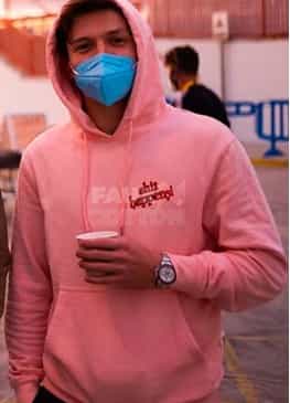 Tom Holland Shit Happens Pink Hoodie